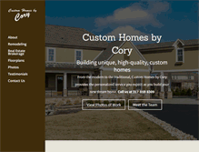 Tablet Screenshot of customhomesbycory.com